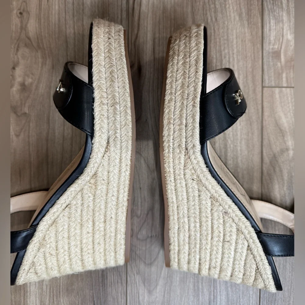 Calvin Klein Hamal Women's Sz 10 Wedge Heel Sandals Black New